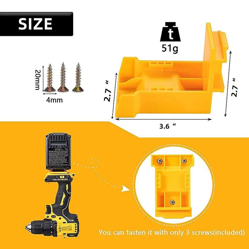 5pcs Tool Mount for Dewalt 18v,20v Drill, Battery Holder A