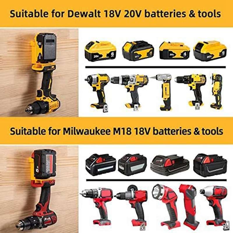 5pcs Tool Mount for Dewalt 18v,20v Drill, Battery Holder A