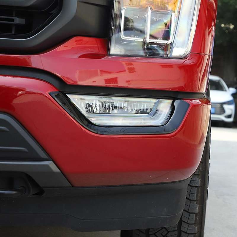 Front Fog Light Lamp Eyebrow Trim Cover Sticker Black