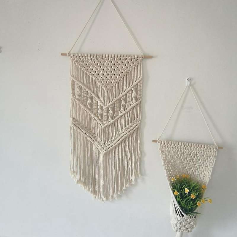 Macrame Woven Tapestry, Boho Wall Decor Art for Bedroom, Livingroom
