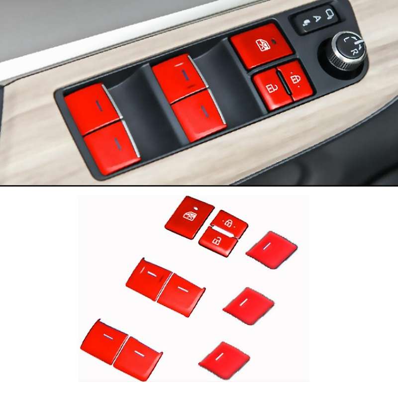 For Toyota Harrier Venza Car Window Lift Switch Button Sticker,red