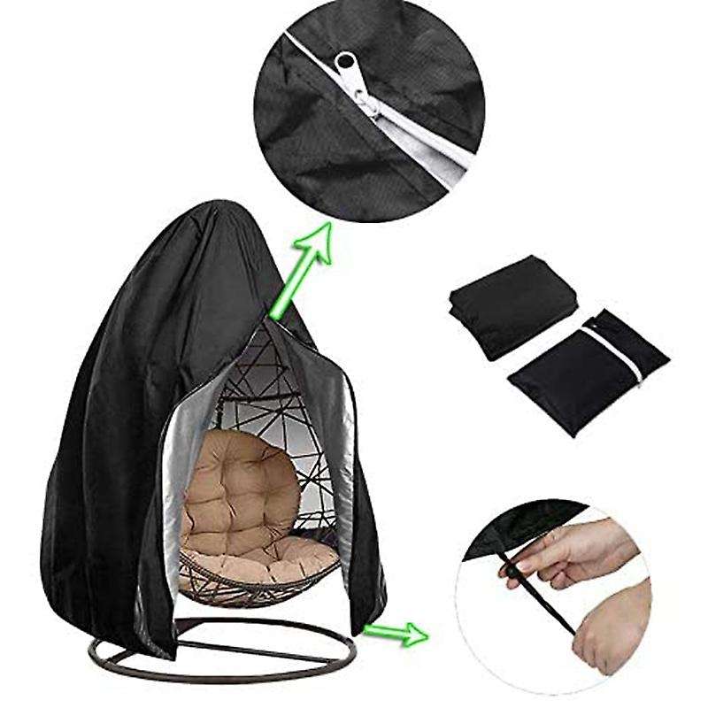 Outdoor Swing Chair Cover Anti-dust with Zipper 210d Oxford Fabric