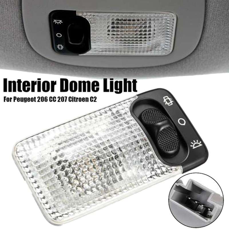 2x Car Interior Roof Light Dome Reading Light for Citroen C1 C2 C3