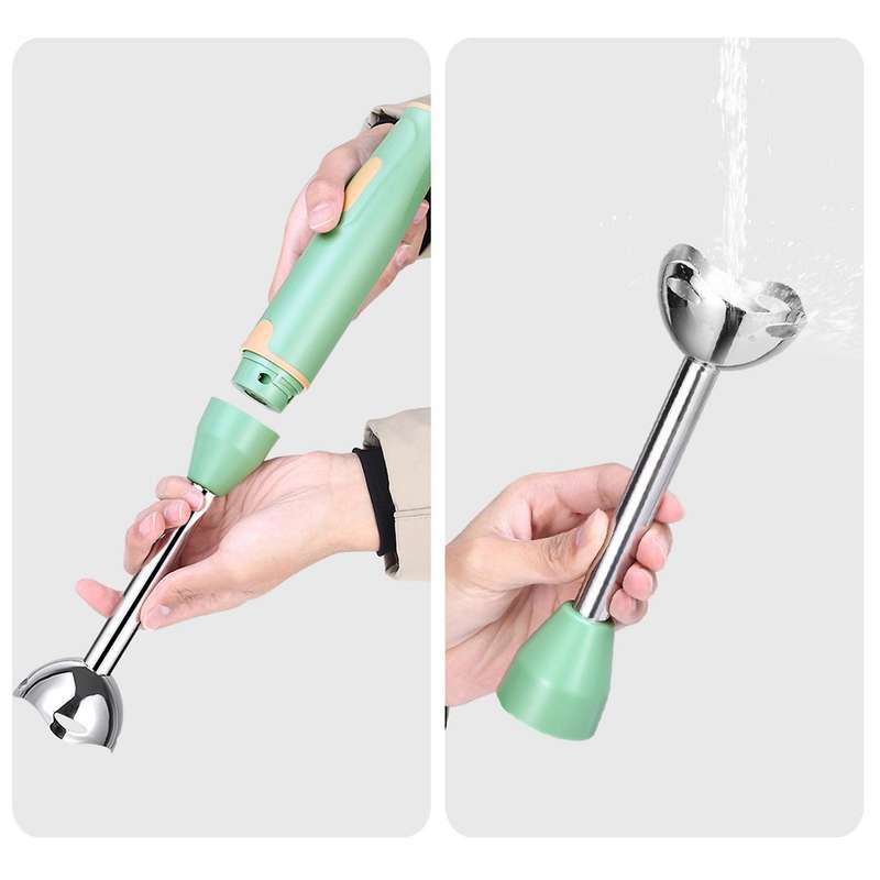 Hand Stick Blender Electric Food Vegetable Grinder Eu Plug Green