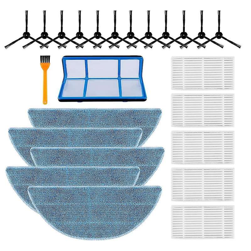 24pcs Filter Side Brush Hepa Filter for Ilife V3s/v5s/v5/v3l Robot