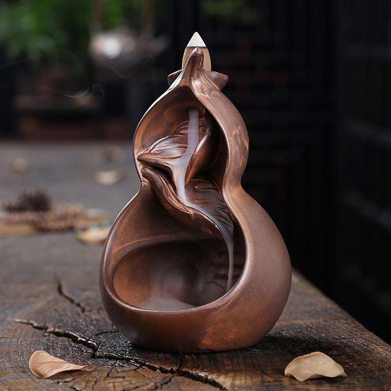 Ceramic Backflow Incense Waterfall Home Ornament Zen Incense Burner