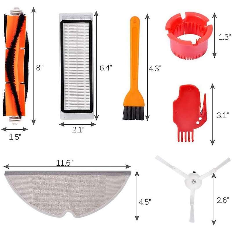 18 Pieces Accessories for Xiaomi Roborock S50 S55 S6 S5max Robot