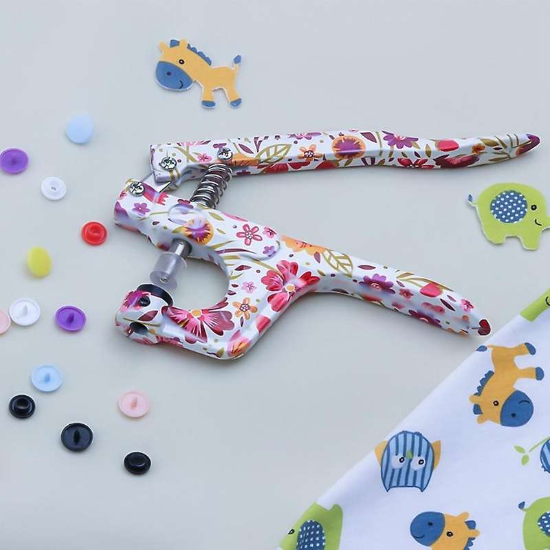 100 Sets 9 Color Plastic Snap Buttons with Snaps Pliers Tool Kit