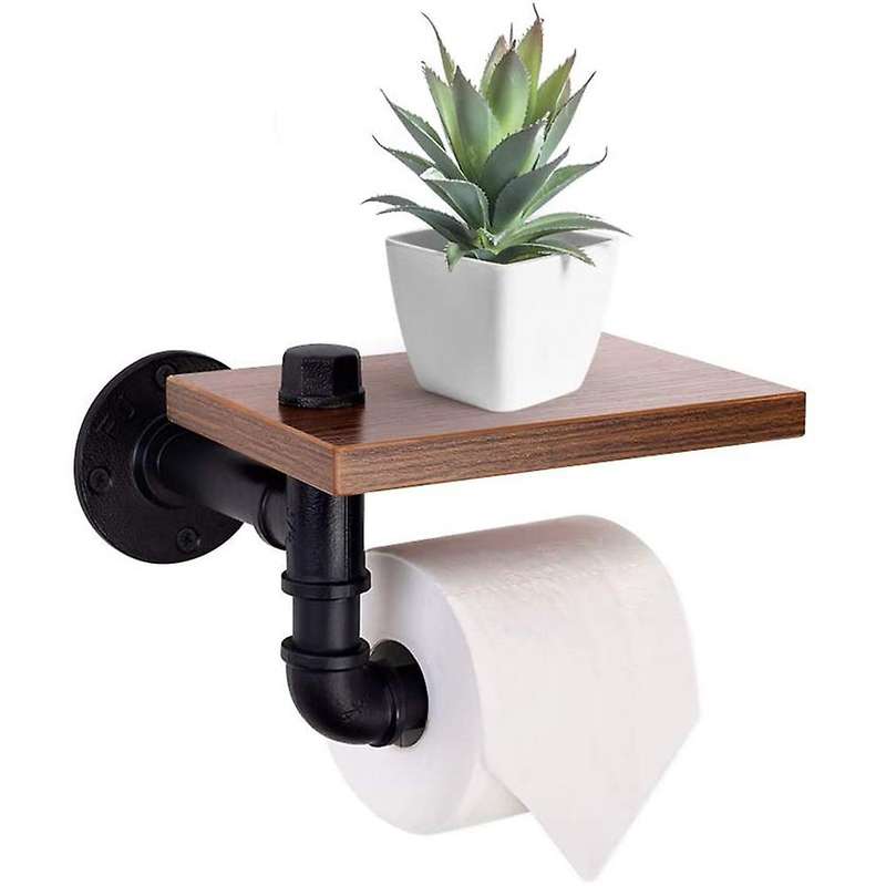 Rustic Industrial Toilet Paper Roll Holder,pipe Floating Holder,b