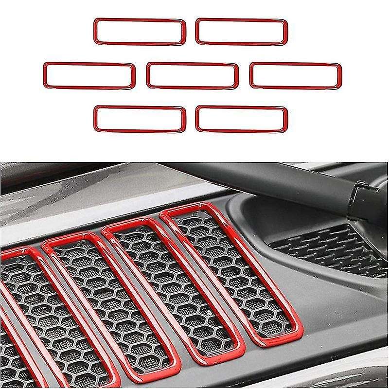 Hood Vents Cover Trim for Jeep Wrangler Jl 2018-2022 (red)