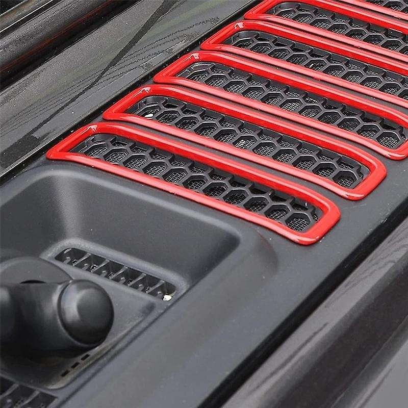 Hood Vents Cover Trim for Jeep Wrangler Jl 2018-2022 (red)