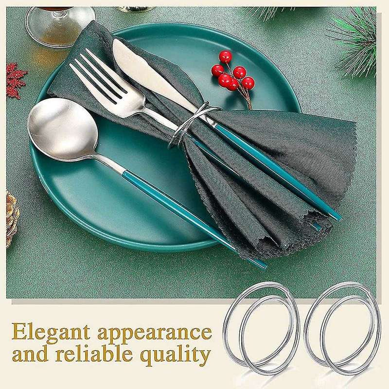 Spiral Napkin Ring Wedding Thanksgiving Christmas Napkin Decor,silver