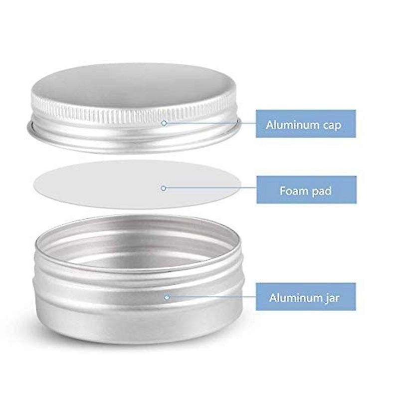 48 Pcs 1 Oz Tins Silver Aluminum Tins Cans Screw Top Round Tins Cans