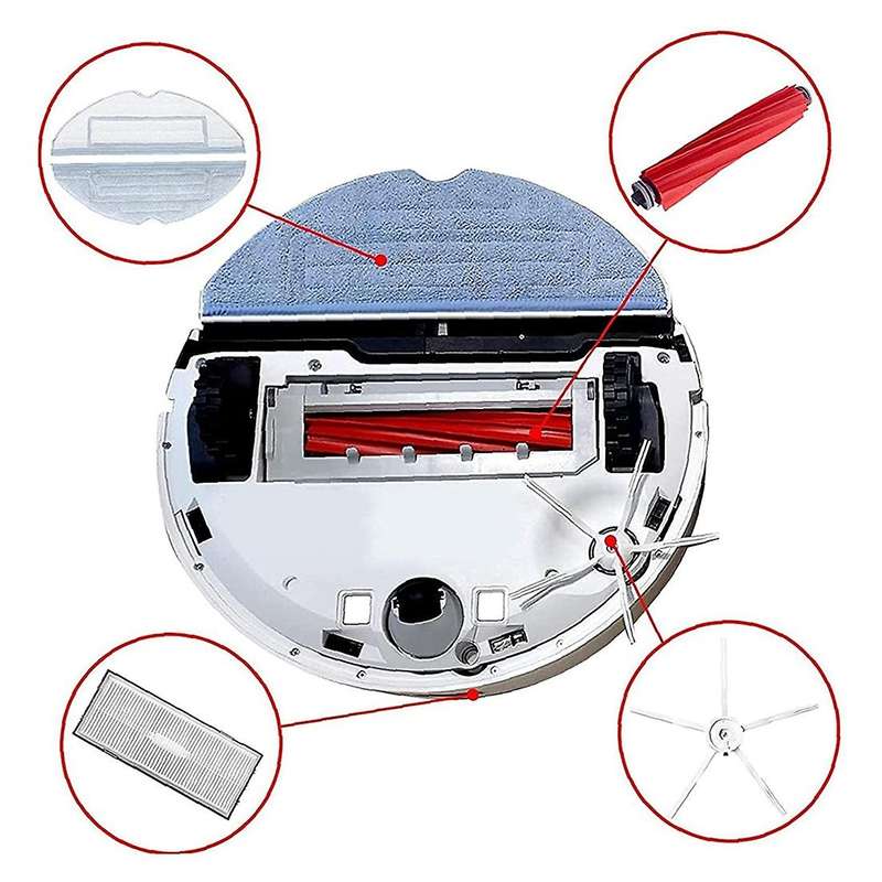 14pcs Sweeper Accessories Kit Replacement Parts Compatible for Rock