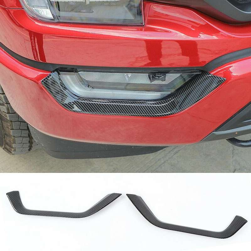 Front Fog Light Lamp Eyebrow Trim Cover Sticker Carbon Fiber
