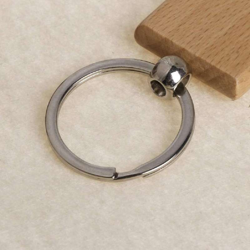 40 Pcs Blank Wooden Keychain Engraving Diy Wood Keychains Key Tags