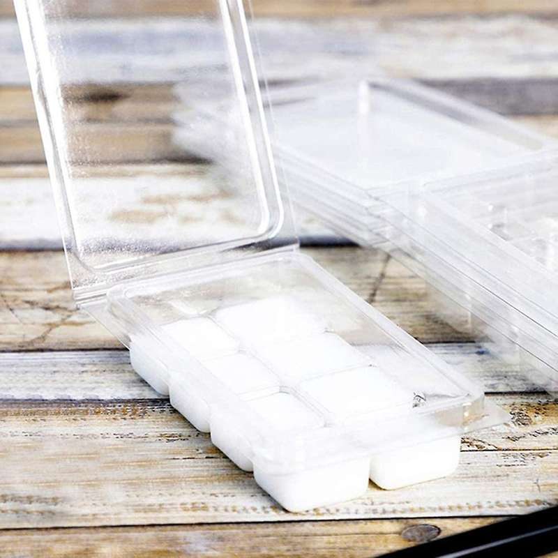 50packs Square 6cavity Clear Plastic Cube Tray for Candle-making&soap
