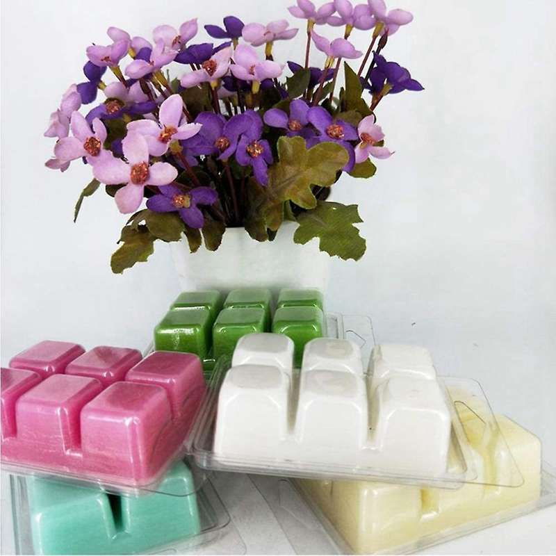 50packs Square 6cavity Clear Plastic Cube Tray for Candle-making&soap