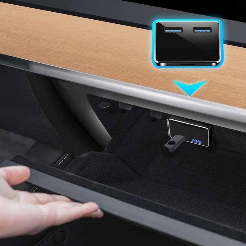 For Tesla Model 3 Y 2017-2021 2022 Docking Station 3 Ports Usb Hub