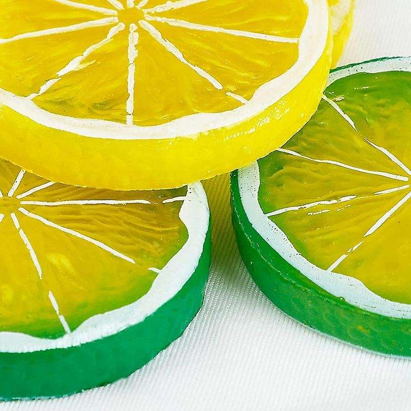 Lemon Slices Blocks : 30pcs Fake Lemon Slices &20pcs Lemon Blocks