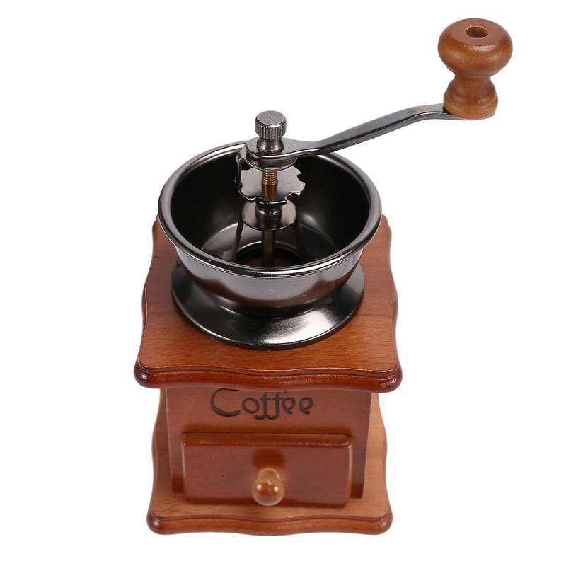 Coffee Bean Grinder Wooden Manual Coffee Grinder Stainless Steel