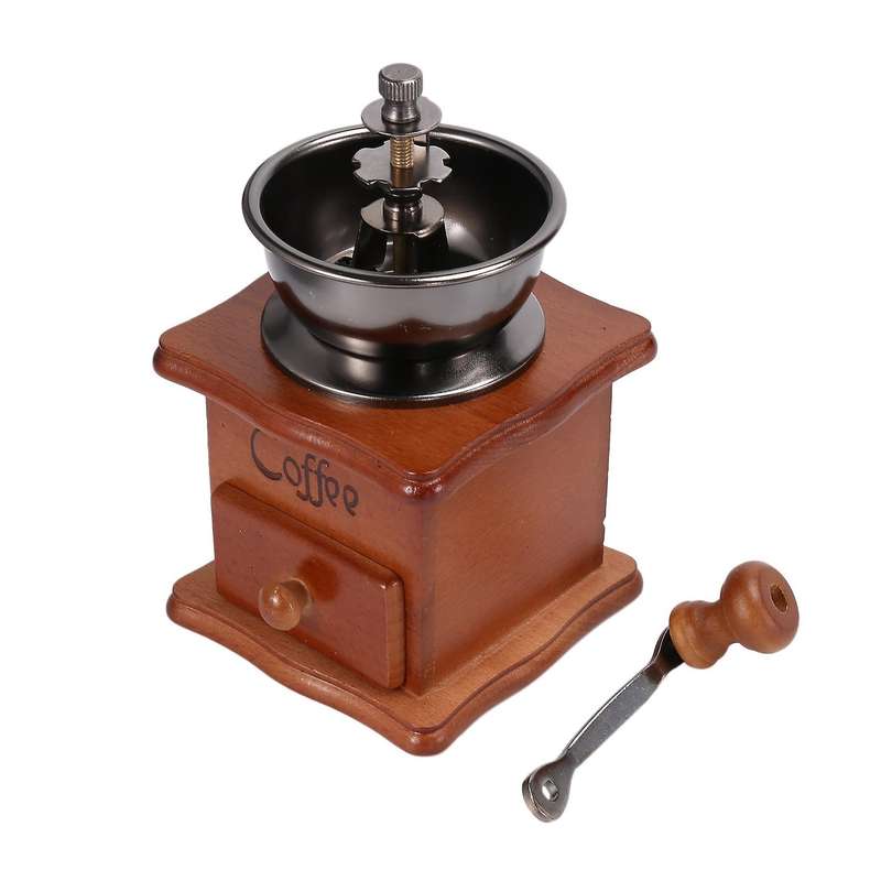 Coffee Bean Grinder Wooden Manual Coffee Grinder Stainless Steel