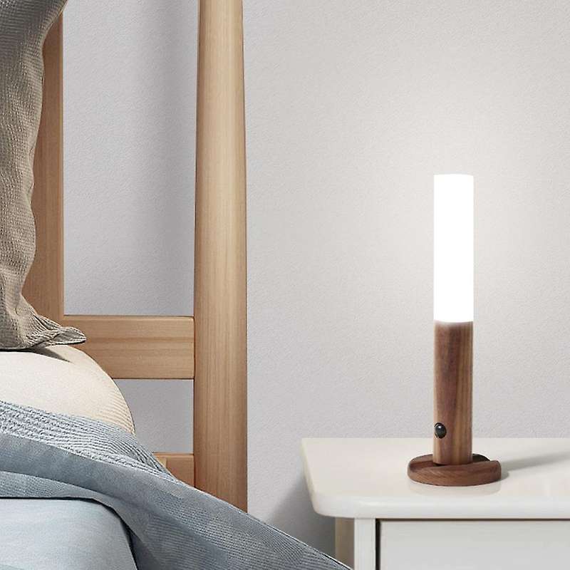 Intelligent Led Rechargeable Magnetic Wood Wall Light(walnut Wood)
