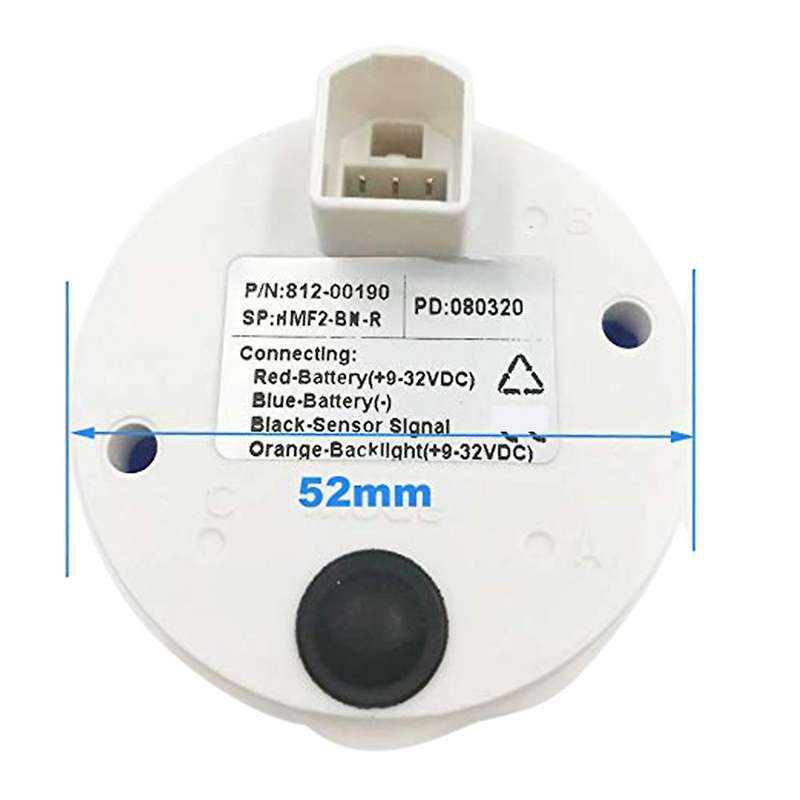Universal Marine Fuel Gauge Digital Waterproof 7 Color 52mm 12v/24v A