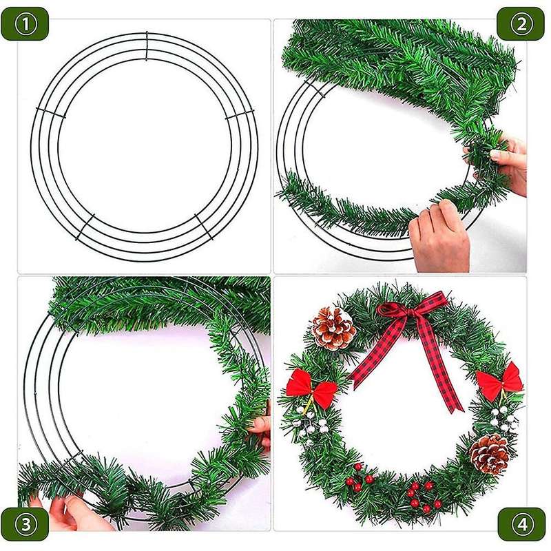 3 Pack Metal Wreath Frame,16 Inch Wreath Rings,diy for Home Holiday