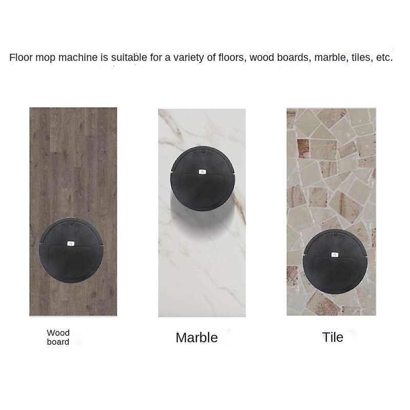Rechargeable Smart Robot Vacuum Cleaner Plastic(black)