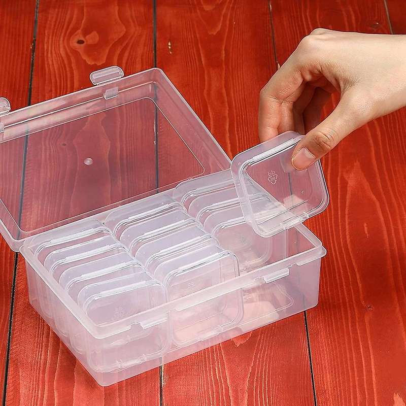 Clear Plastic Storage Cases Small Beads Organizer Transparent Boxes