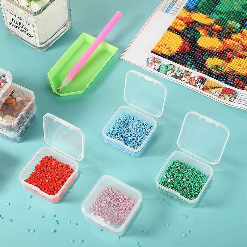 Clear Plastic Storage Cases Small Beads Organizer Transparent Boxes