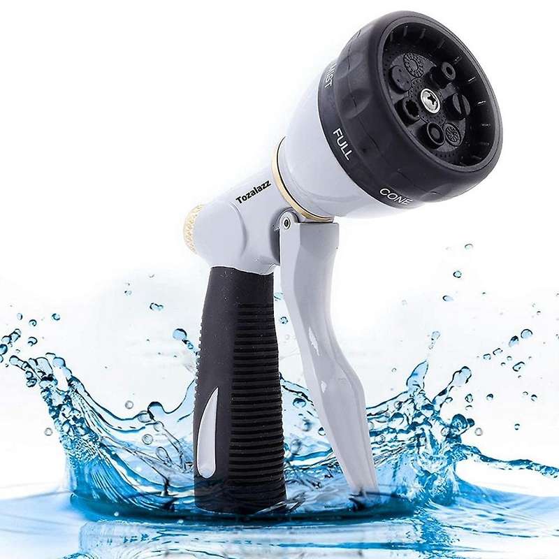 High-pressure Hose Nozzle Garden Multifunctional Water Nozzle Gray