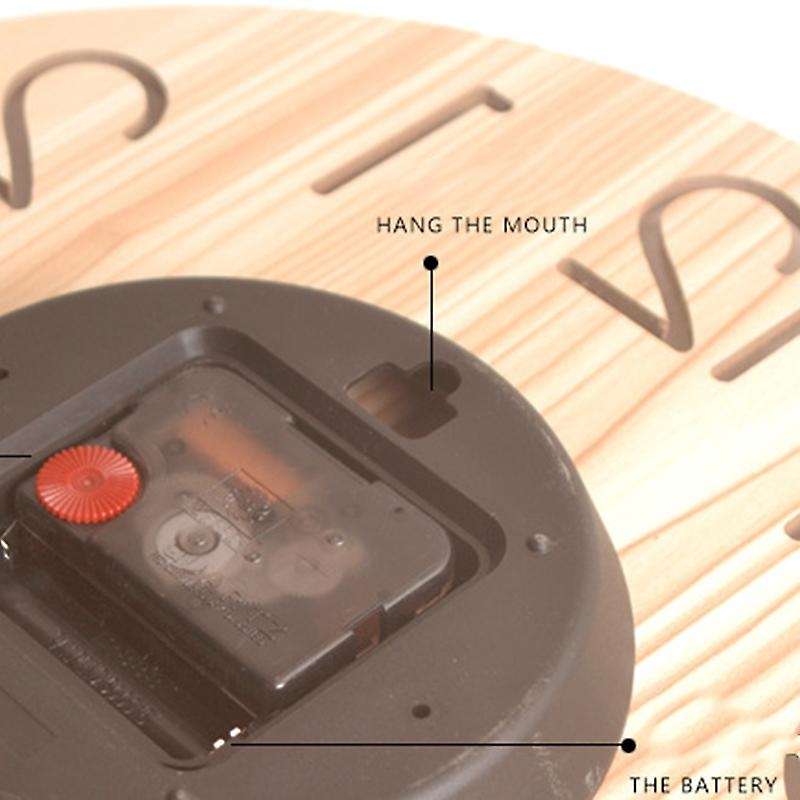 Wooden 3d Wall Clock Art Hollow Clock for Room/ Home Decor 12 Inch