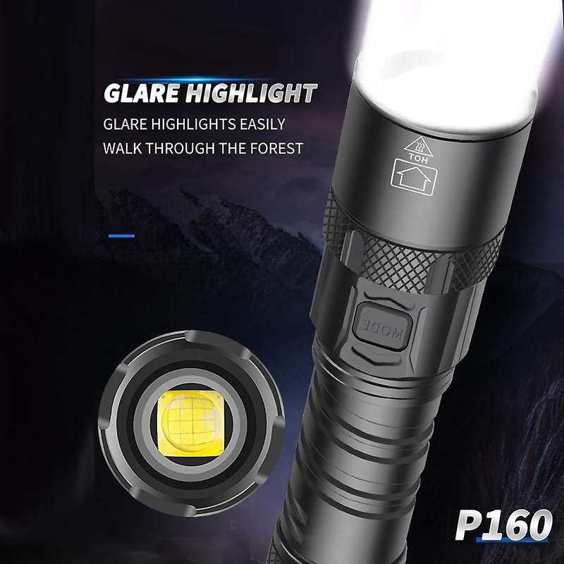 Flashlight Rechargeable Telescopic Zoom Glare Lantern,xhp160