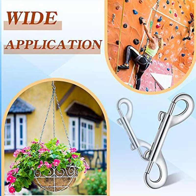 Double Ended Bolt Snaps Hooks Zinc Alloy Trigger Chain Metal 20pcs