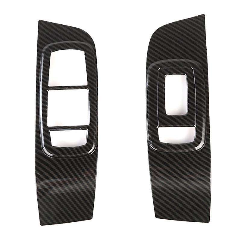 Window Lift Panel Cover Decoration Trim Accessories,carbon Fiber
