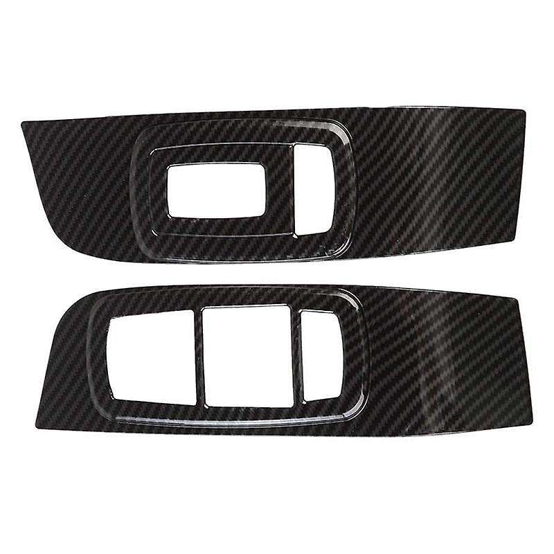 Window Lift Panel Cover Decoration Trim Accessories,carbon Fiber