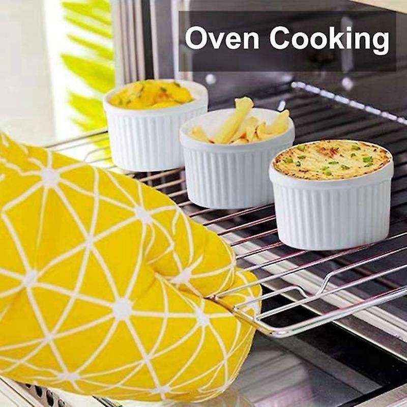6pack 3 Inch Ceramic Ramekins Porcelain Souffle Cup