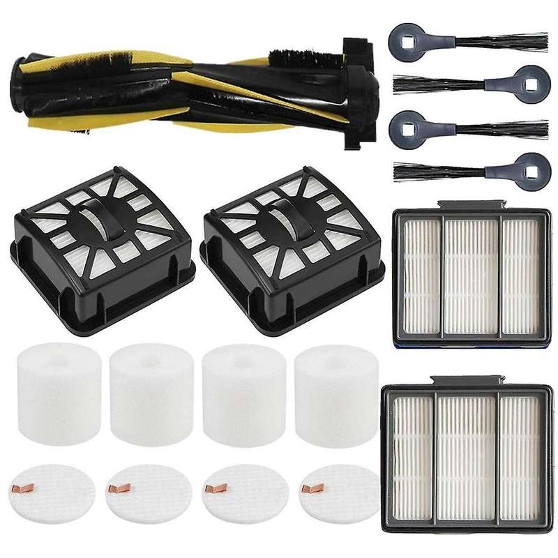 Foam & Felt Filters Kit & Side Brushes Replacement for Shark Rv1001ae