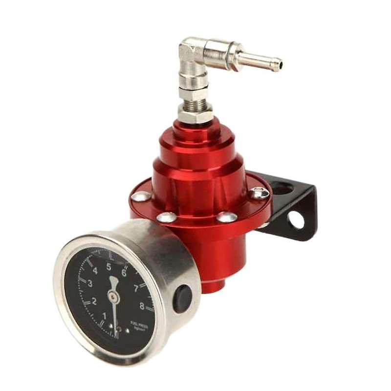 Car Fuel Pressure Gauge Adjustable Fuel Pressure Regulator Red