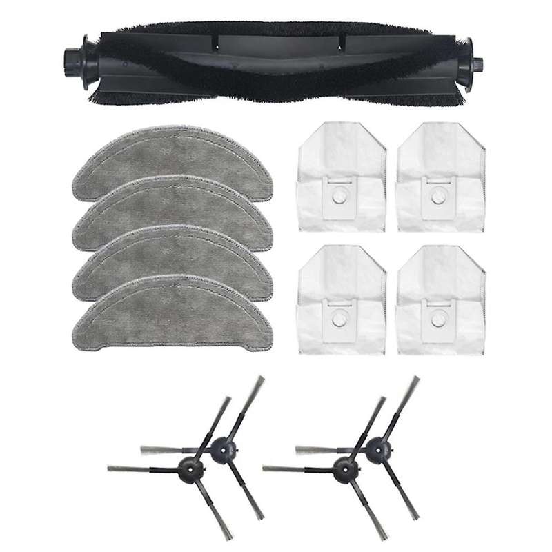 For Xiaomi Roidmi Eve Plus Side Brush Kit Brush Dust Bag Mop Rag