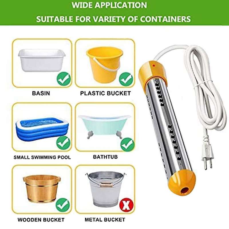 Immersion Electric Submersible Water Heater Us Plug(yellow)