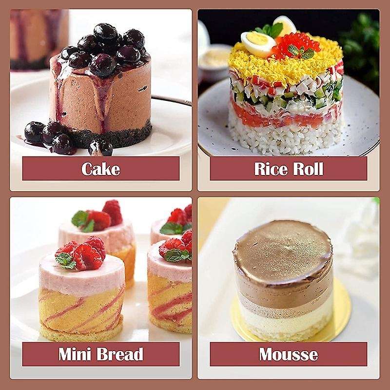 15 Pieces Stainless Steel Mousse Rings Baking Tool for Tart,fondant
