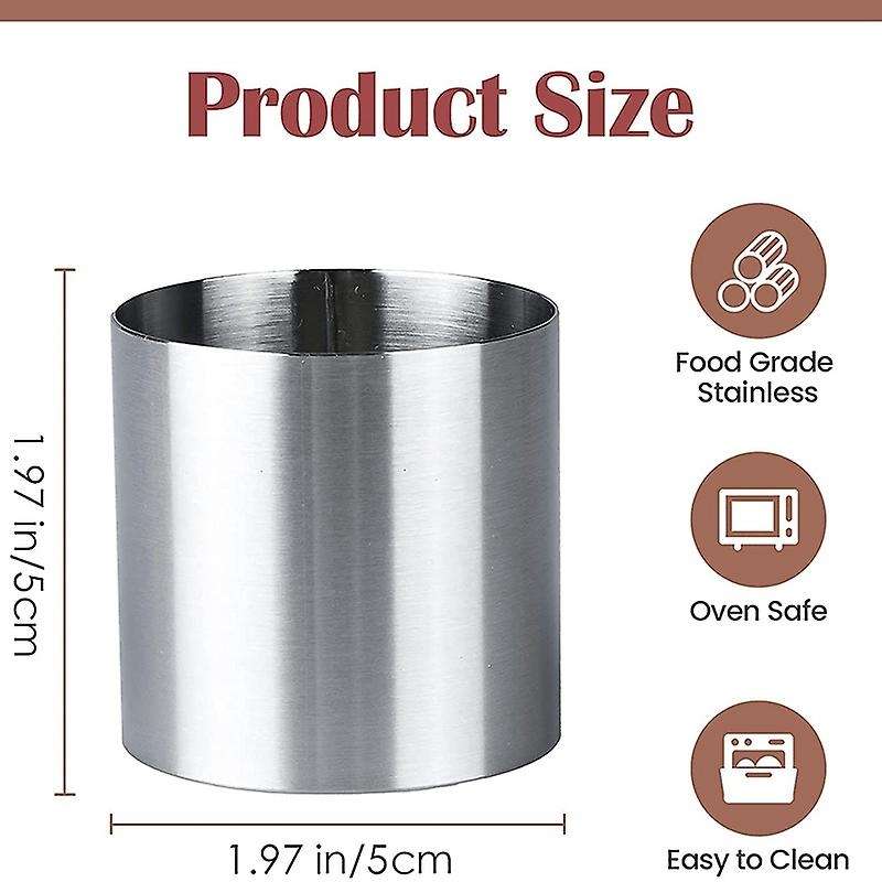 15 Pieces Stainless Steel Mousse Rings Baking Tool for Tart,fondant