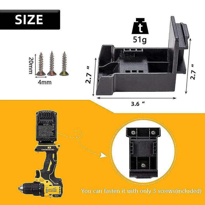5pcs Tool Mount for Dewalt 18v,20v Drill, Battery Holder B
