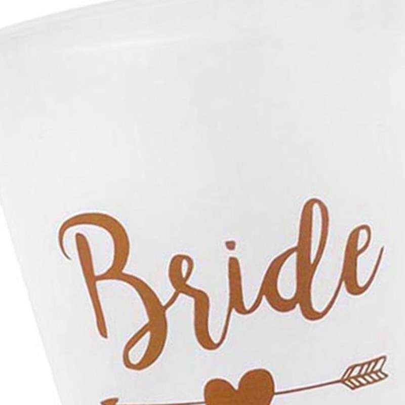 24pcs Team Bride Plastic Cup Hen Party Translucent Cups Set