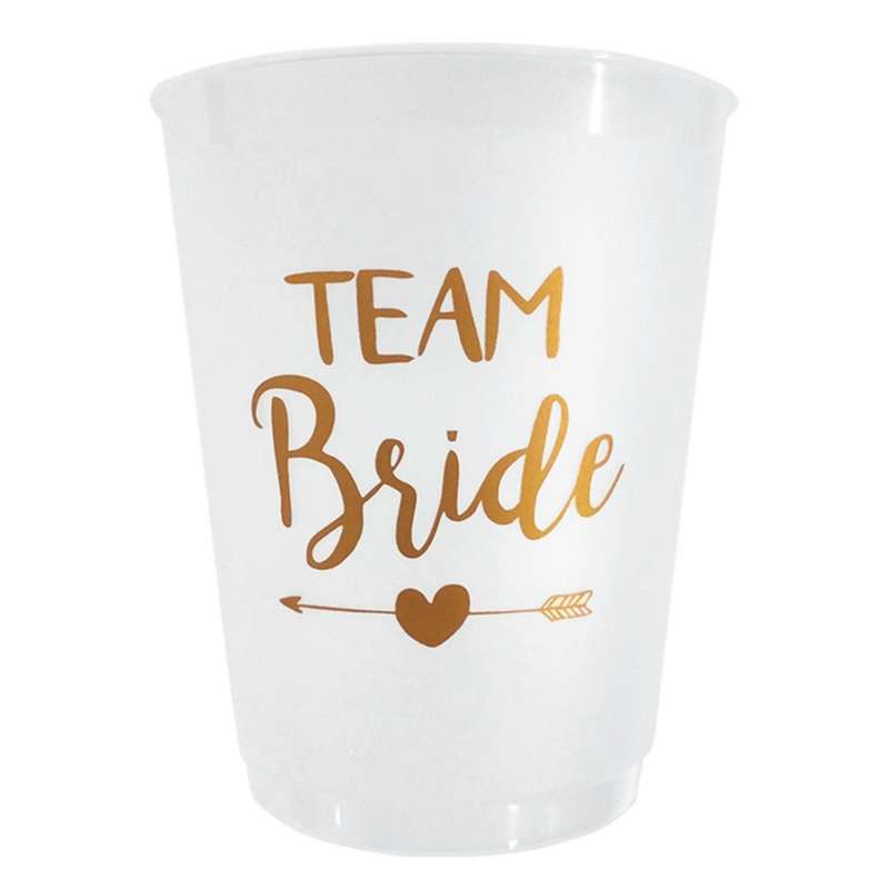 24pcs Team Bride Plastic Cup Hen Party Translucent Cups Set