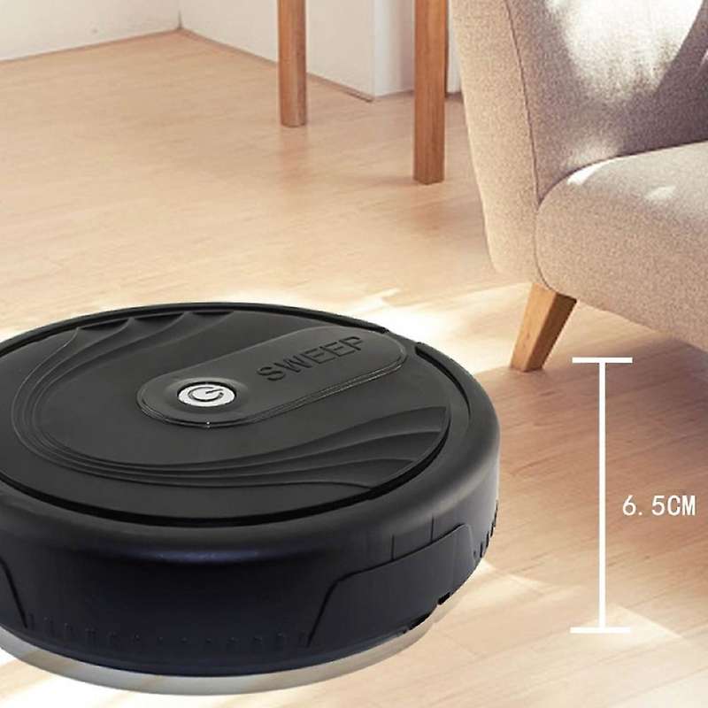 Rechargeable Smart Robot Vacuum Cleaner 3 In 1 Auto Sweeper (black)