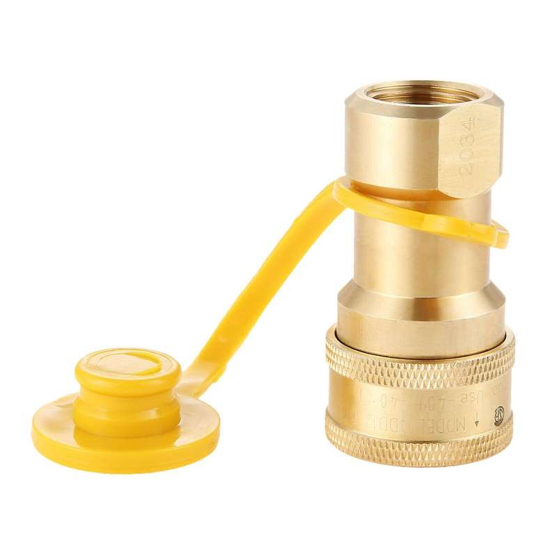 1/2 Inch Solid Brass Gas Propane Quick Connect Disconnect Adapter